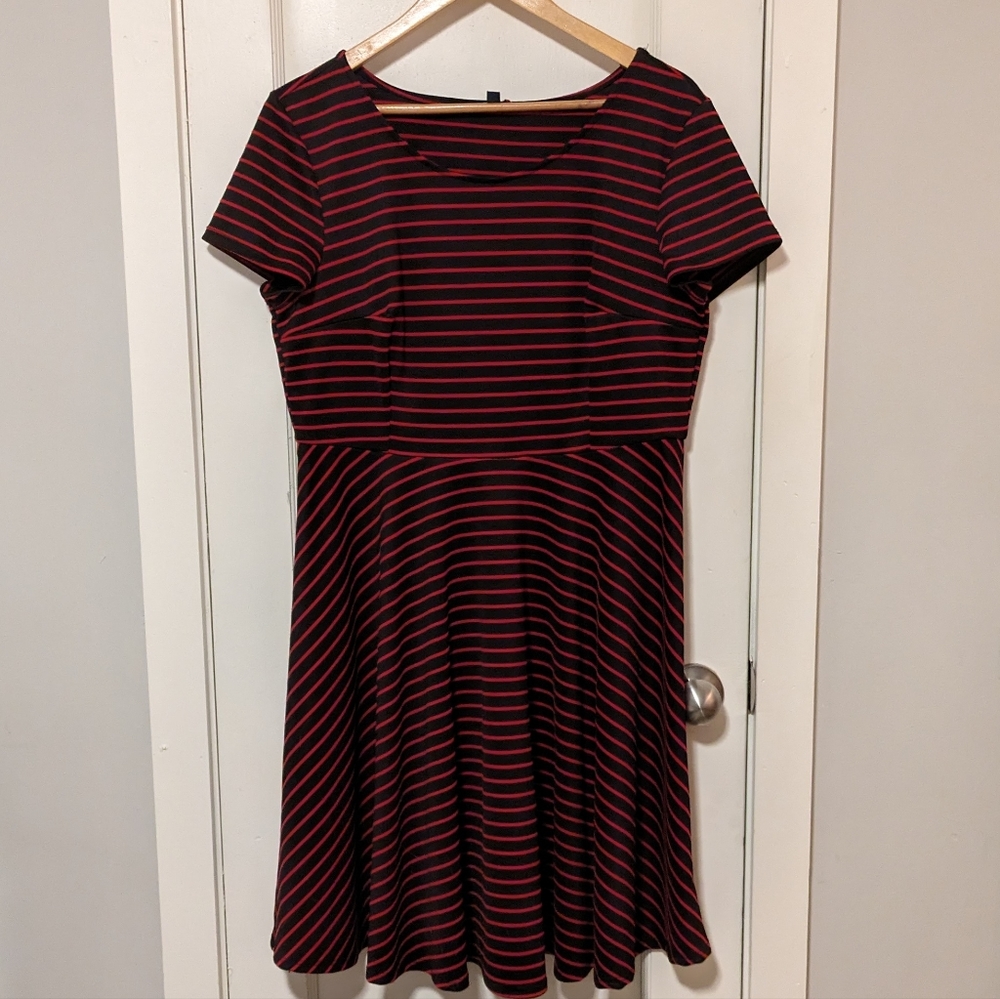 ModCloth Playlist Professional Striped Dress size XL